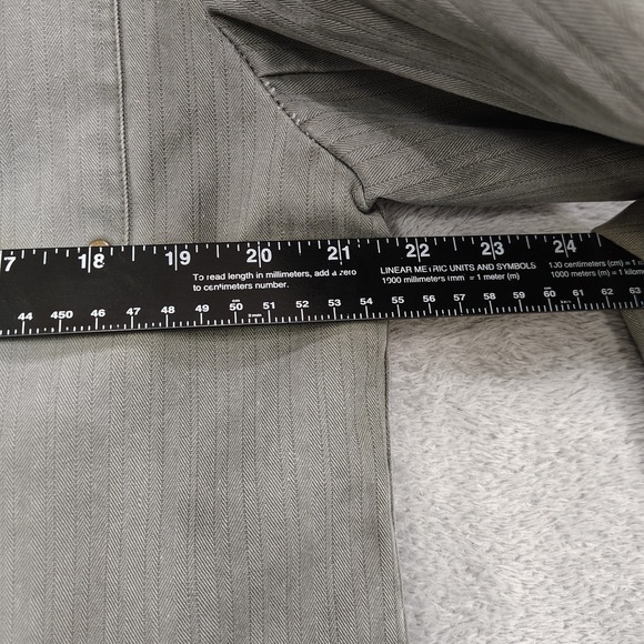 Vtg Mens Caffeine‎ Rave Blazer Jacket Y2K Sz L Military Punk Goth Herringbone - Picture 6 of 13